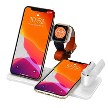 Load image into Gallery viewer, 15W Qi Fast Wireless Charger Stand For iPhone 11 XR X 8 Apple Watch 4 in 1 Foldable Charging Dock Station for Airpods Pro iWatch
