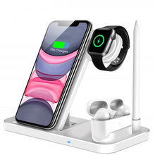 Load image into Gallery viewer, 15W Qi Fast Wireless Charger Stand For iPhone 11 XR X 8 Apple Watch 4 in 1 Foldable Charging Dock Station for Airpods Pro iWatch
