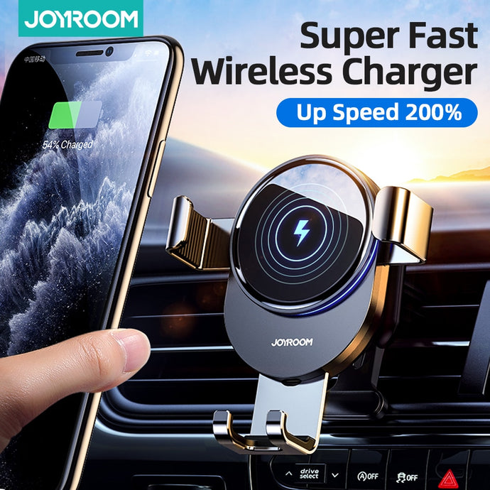 15W Qi Car Phone Holder Wireless Charger Car Mount Intelligent Infrared for Air Vent.
